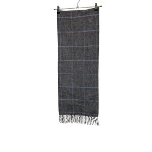 Gray Lambswool and Cashmere Checkered Scarf by The Field Scotland